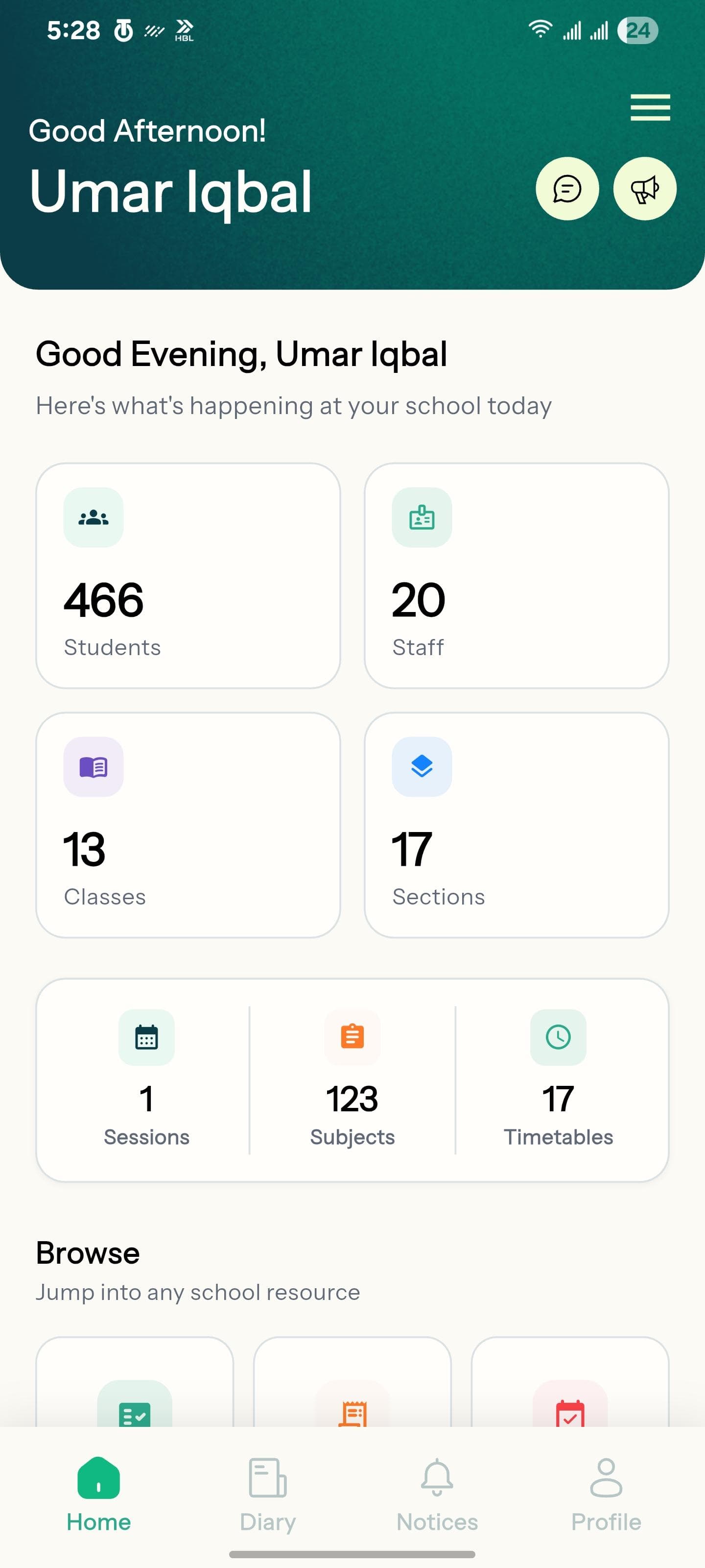 EdFlo school HR and payroll management dashboard