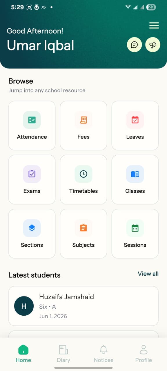 School sending WhatsApp alerts to parents